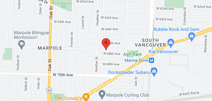 map of 763 W 68TH AVENUE
